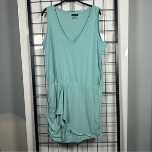 Venus Pastel Blue Sleeveless Mini Dress Tunic w/ Ruching Women's XL